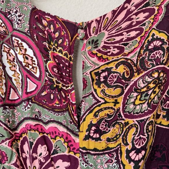 Next Purple Long Sleeve Mini V Neck Dress, Size 8 US Size 12 UK - Picture 9 of 9